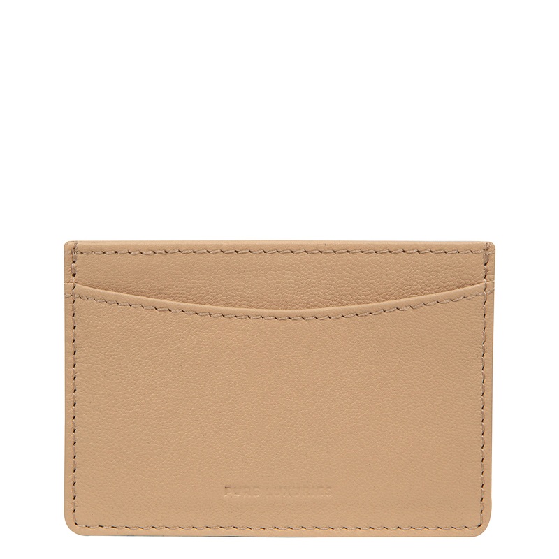 'Anna' Latte Leather Card Holder