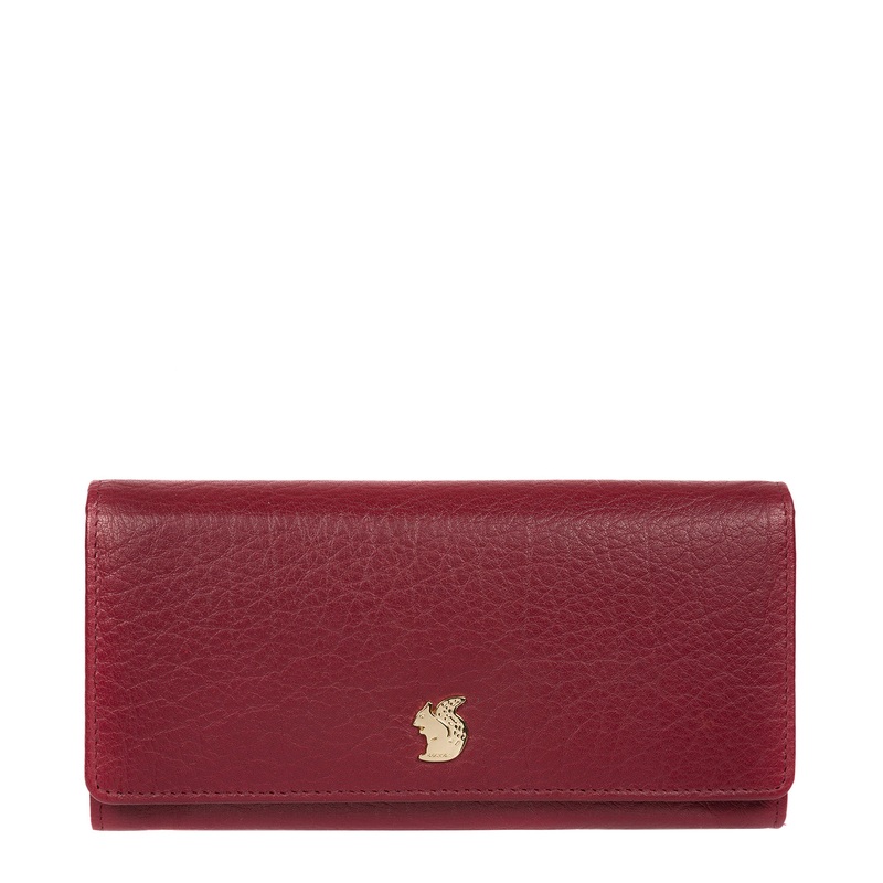 'Arabella' Deep Red Leather RFID Purse