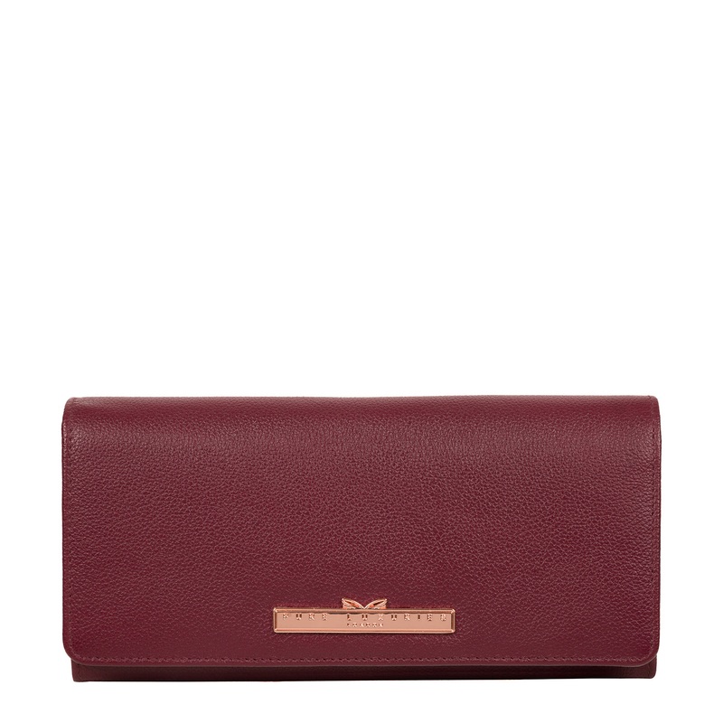 'Arterton' Pomegranate Leather Purse