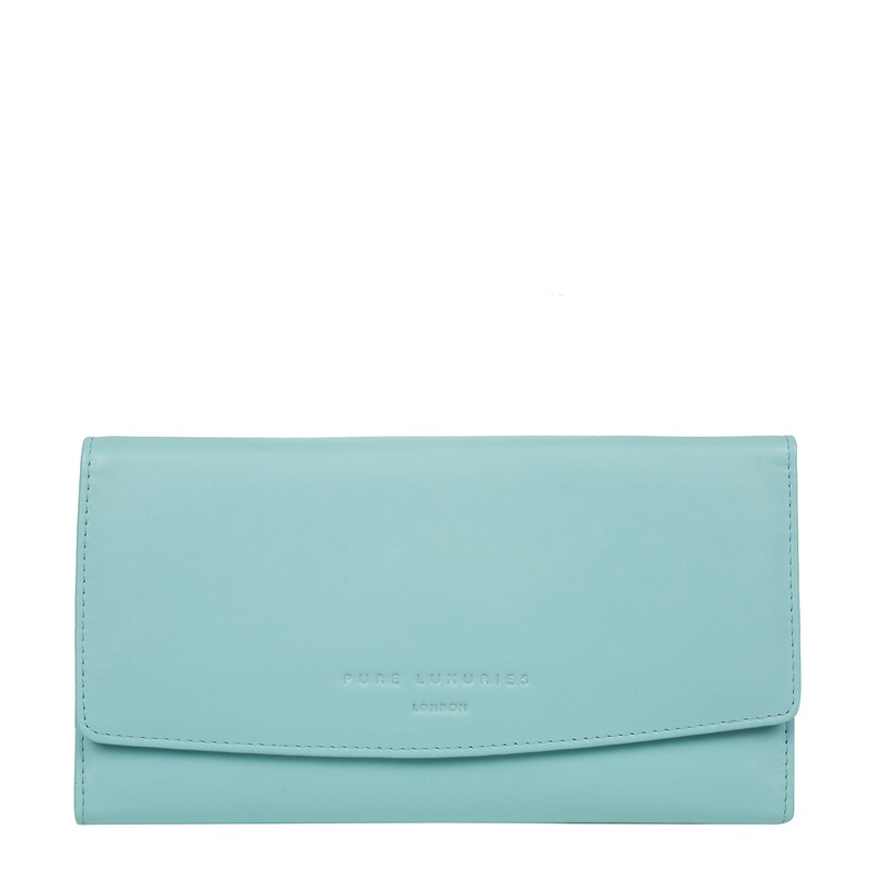 'Balmoral' Paradise Blue Leather Purse