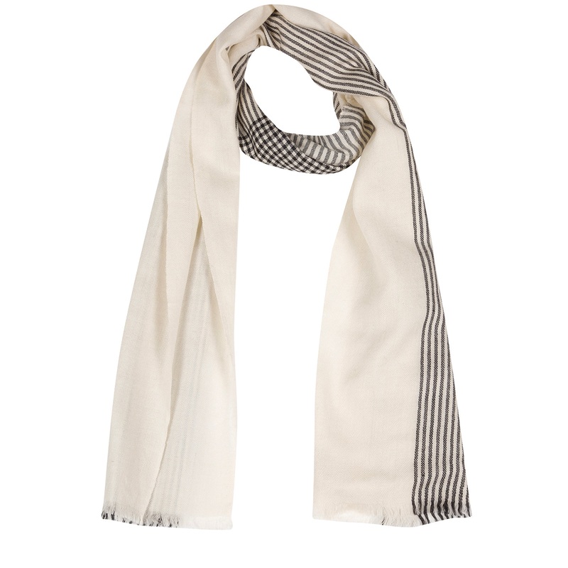 'Contrast' Cashmere & Merino Wool Scarf