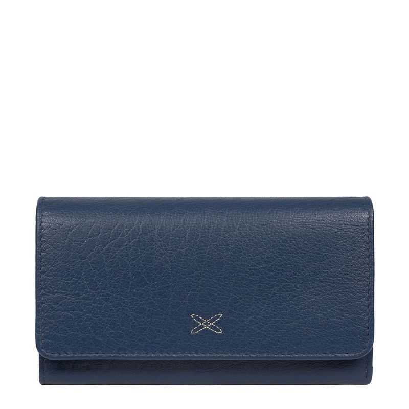 'Dina' Denim Leather RFID Purse