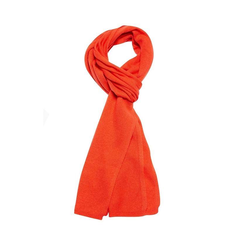 'Edinburgh' Burnt Orange Cashmere and Merino Wool Scarf
