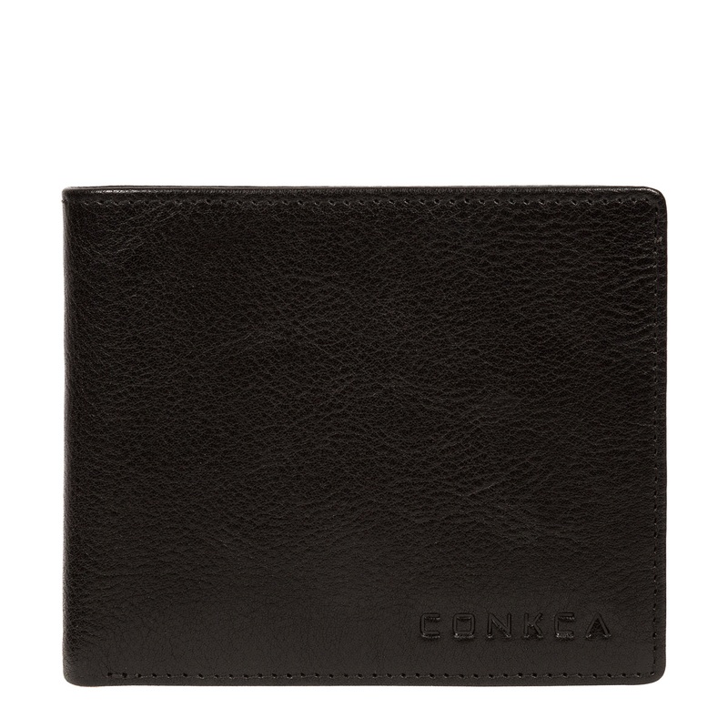 'Elba' Black Leather Wallet
