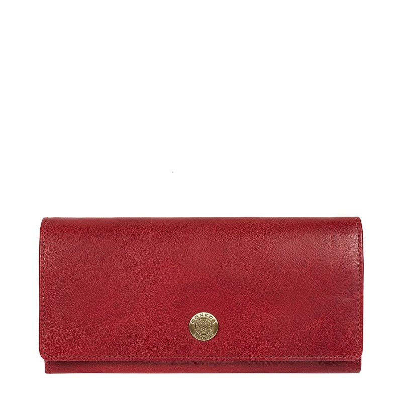 'Fey' Dark Red Leather Purse