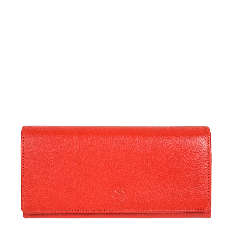 'Fey' Orange Leather Purse