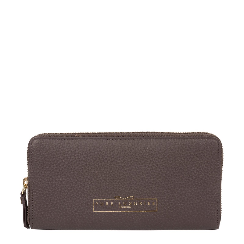 'Frieda' Smoke Grey Leather Purse