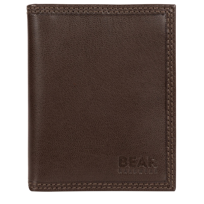 'Haldan' Dark Brown Leather Bi-Fold Card Holder