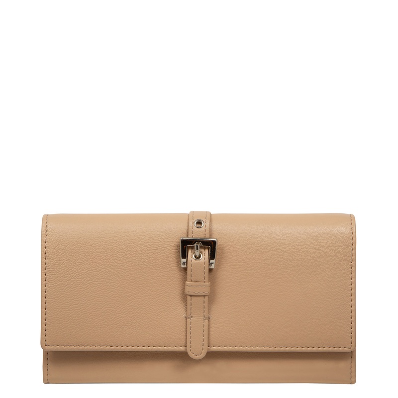 'Harriet' Latte Leather Purse