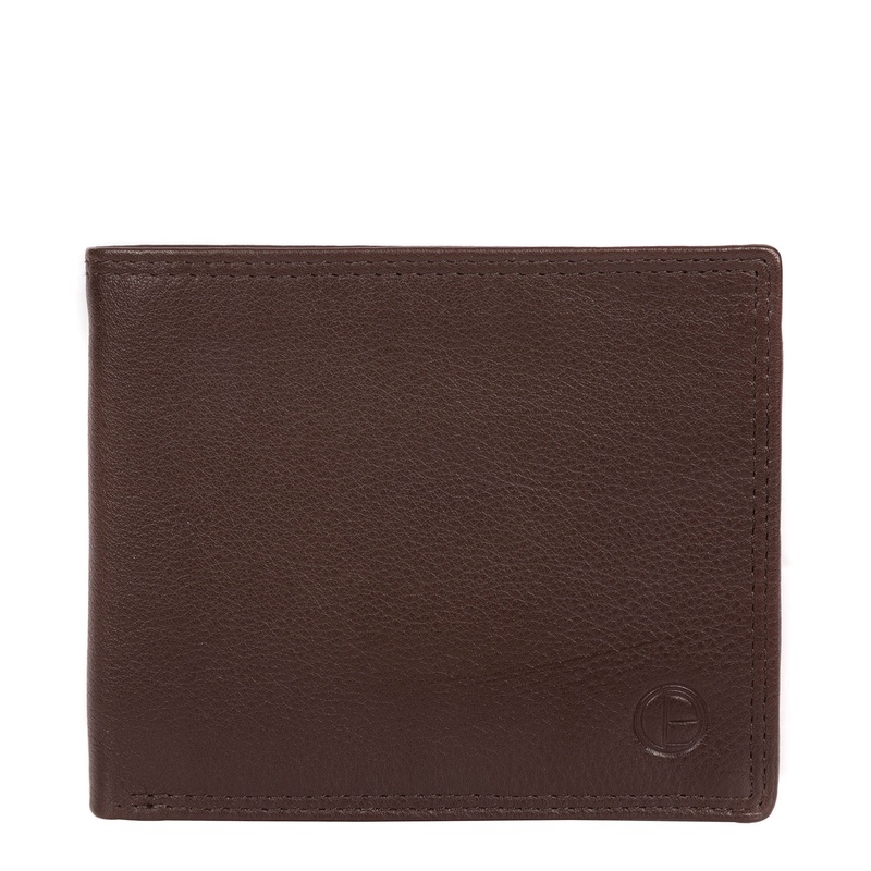 'Hurricane' Brown Leather Bi-Fold Wallet