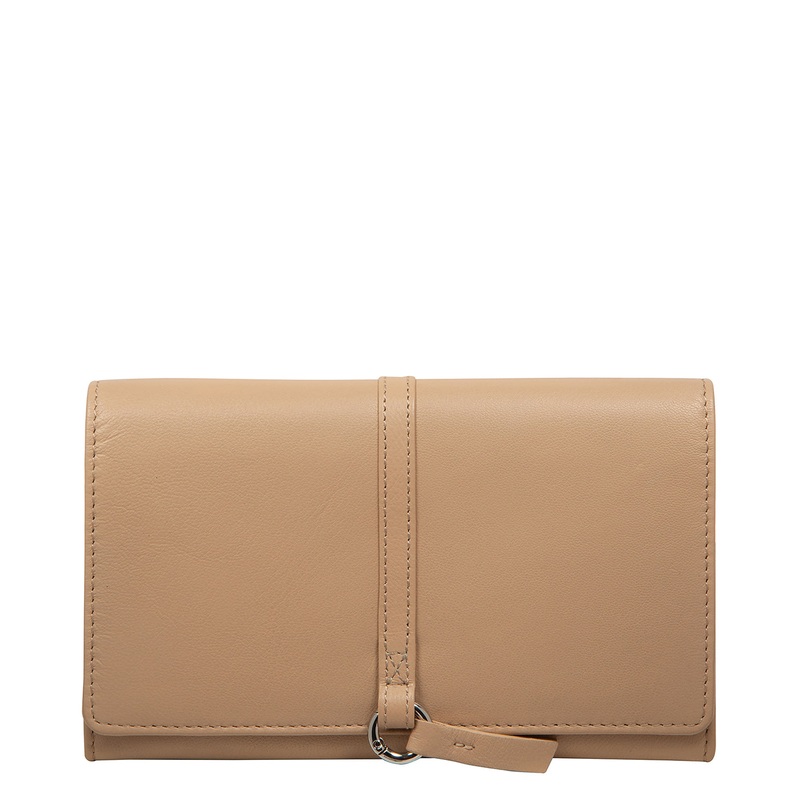 'Isla' Latte Leather Purse