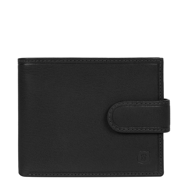 'Kinver' Black Leather Bi-Fold Wallet