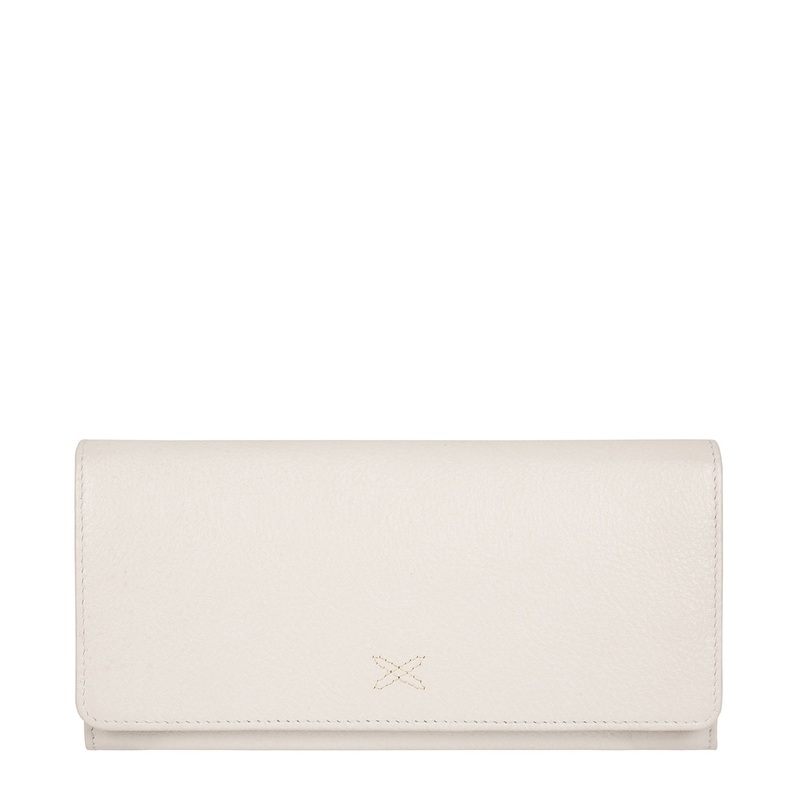 'Lana' Vintage White Leather RFID Purse