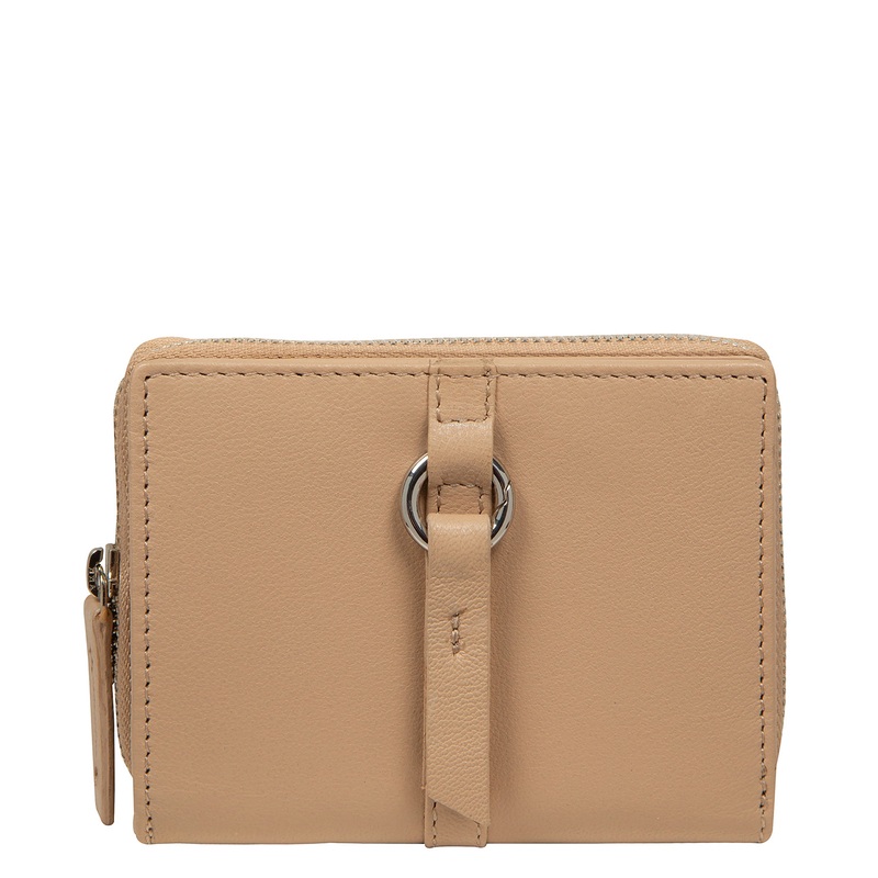 'Lena' Latte Leather Purse