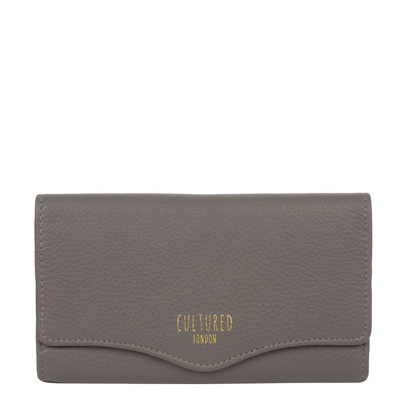 'Letitia' Grey Leather Purse