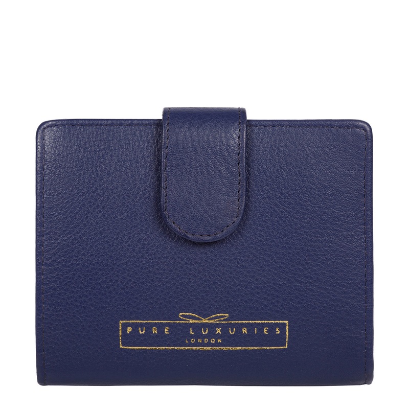 'Maple' Cobalt Blue Leather RFID Purse