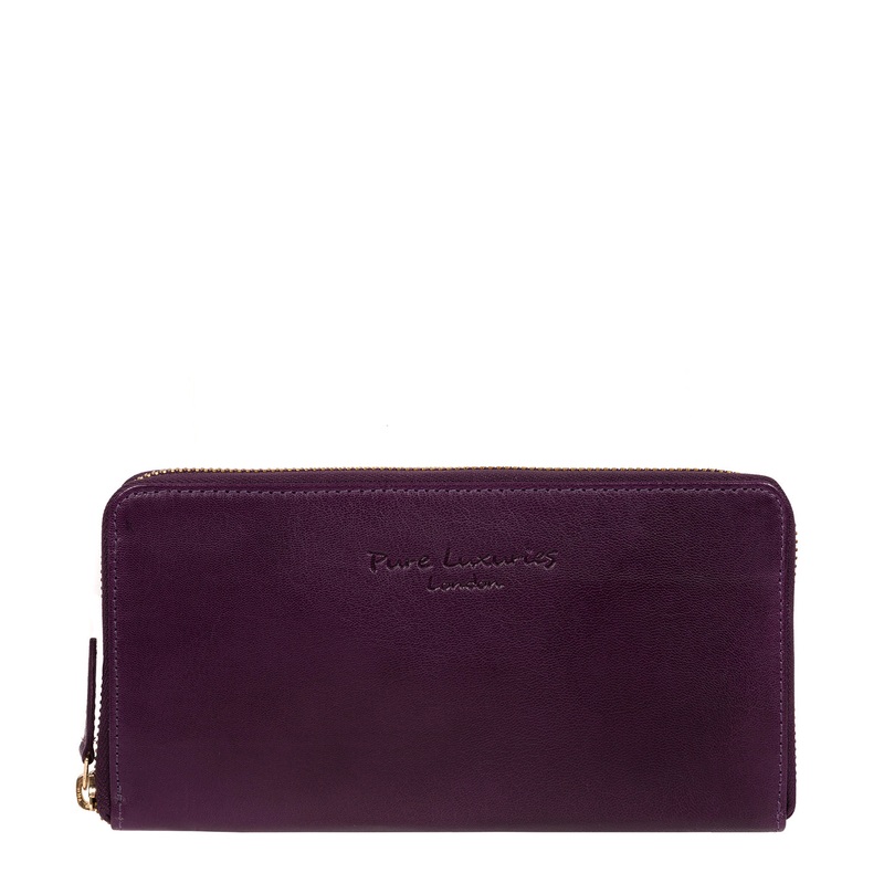 'Marylebone' Purple Leather Purse
