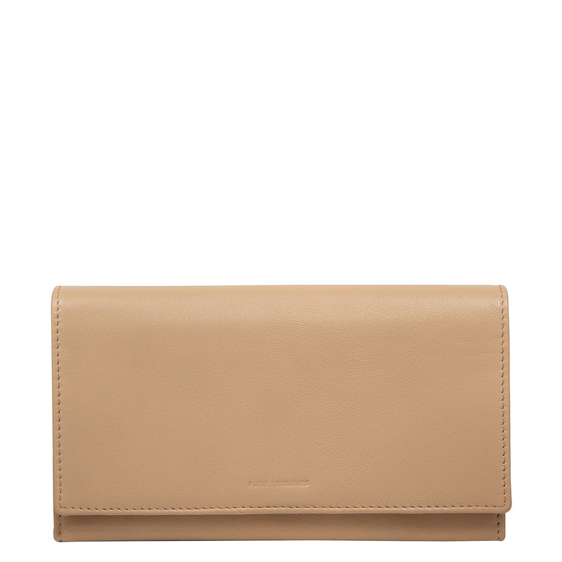 'Mia' Latte Leather Purse