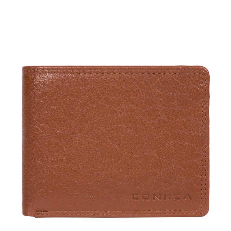 'Miller' Chestnut Dark Brown Bi-Fold Leather Wallet