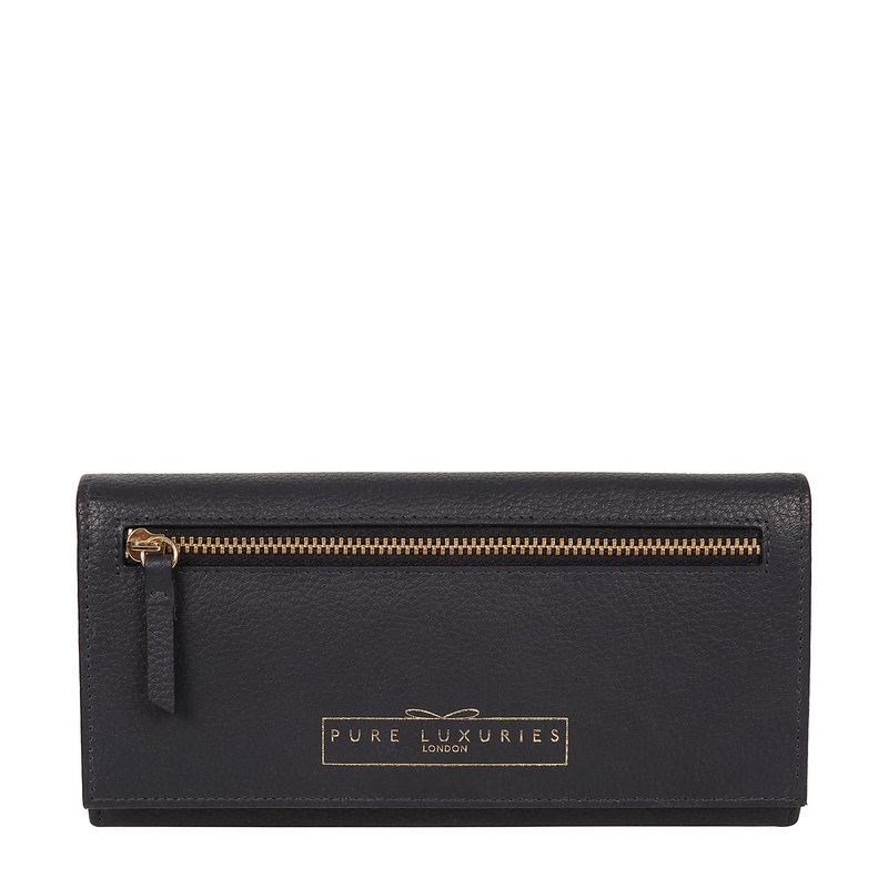 'Monika' Navy Leather Purse