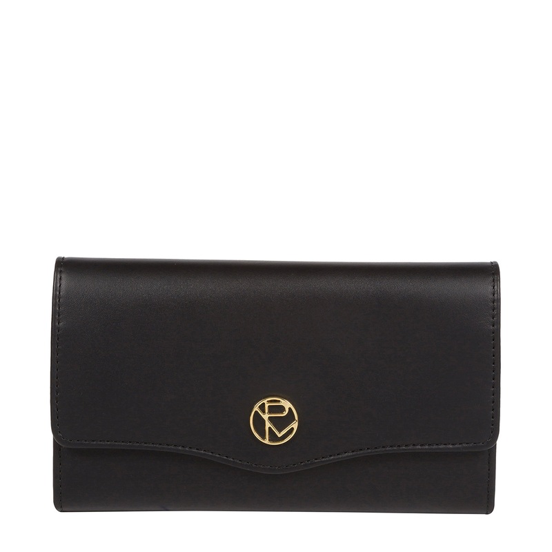 'Montpellier' Black Leather Purse