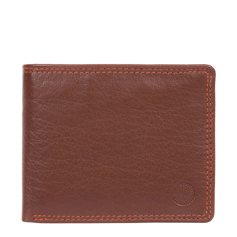 'Moon' Conker Brown Bi-Fold Leather Wallet