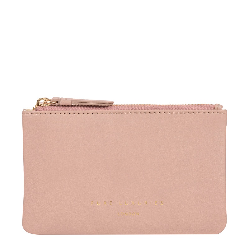 'Morden' Blush Pink Leather Coin Purse