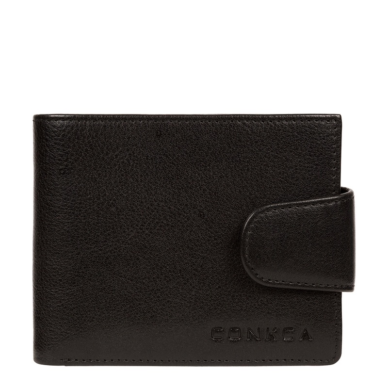 'Neeson' Black Leather Wallet