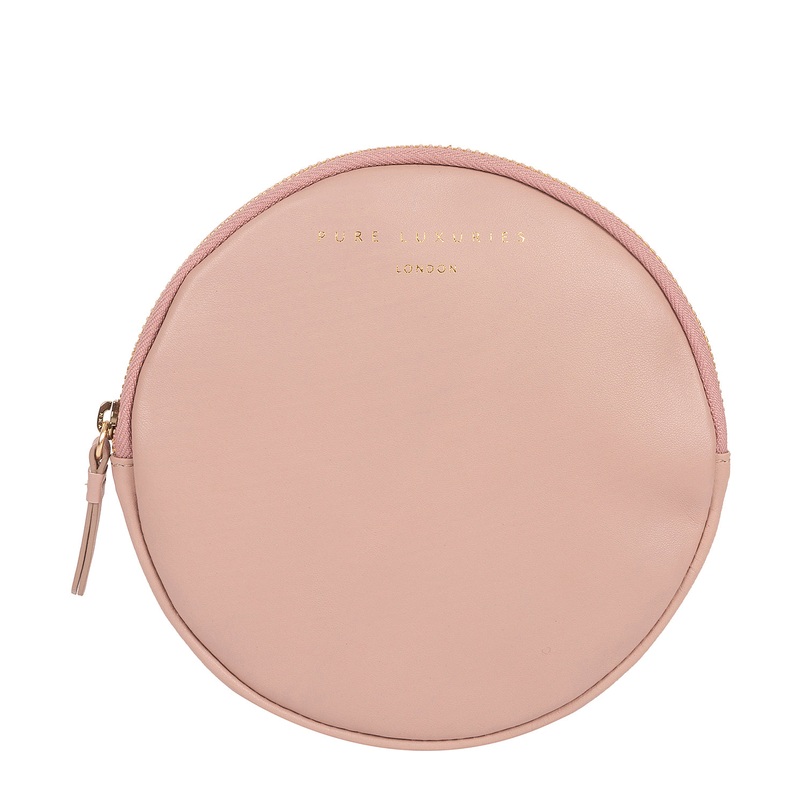 'Oakwood' Blush Pink Leather Coin Purse