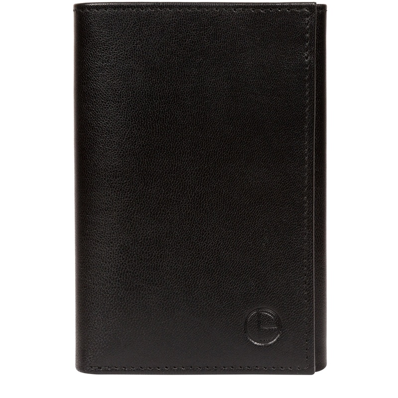 'Oliver' Black Leather Credit Card Wallet