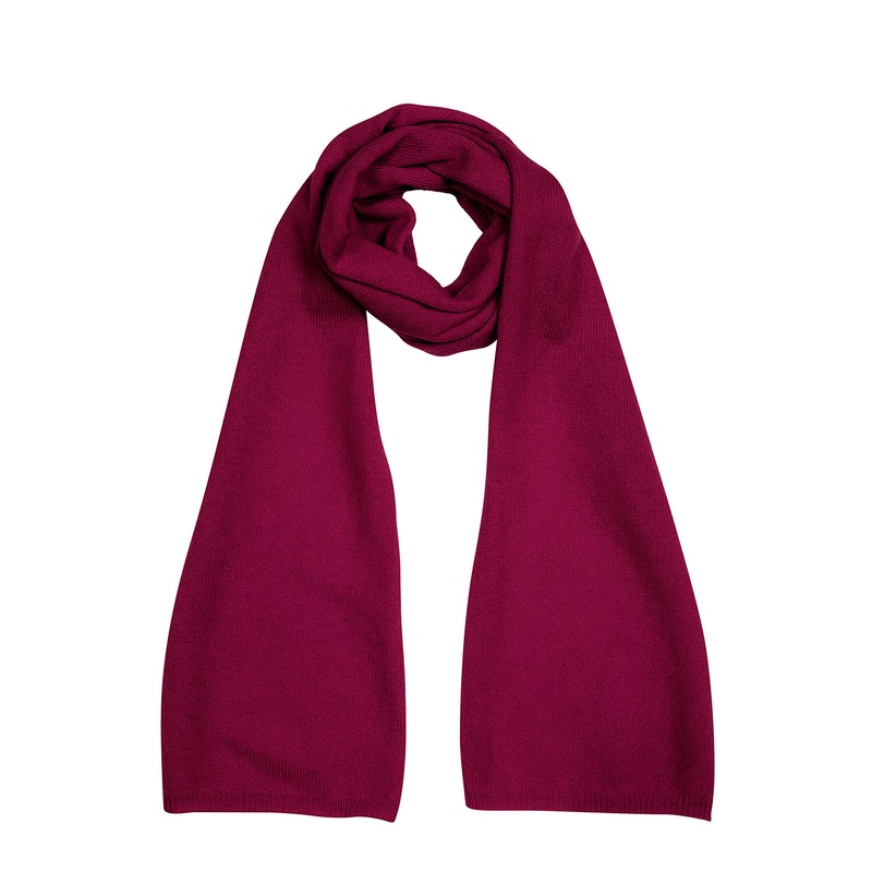 'Oxford' Burgundy 100% Cashmere Scarf