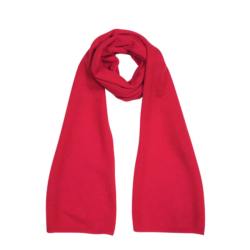 'Oxford' Chilli Red 100% Cashmere Scarf