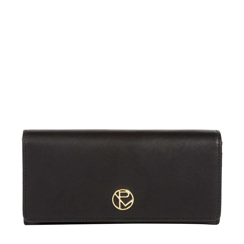 'Paris' Black Leather Purse