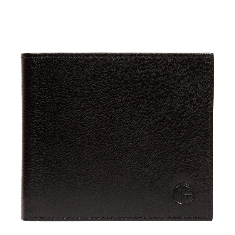 'Reynold' Black Leather Bi-Fold Wallet