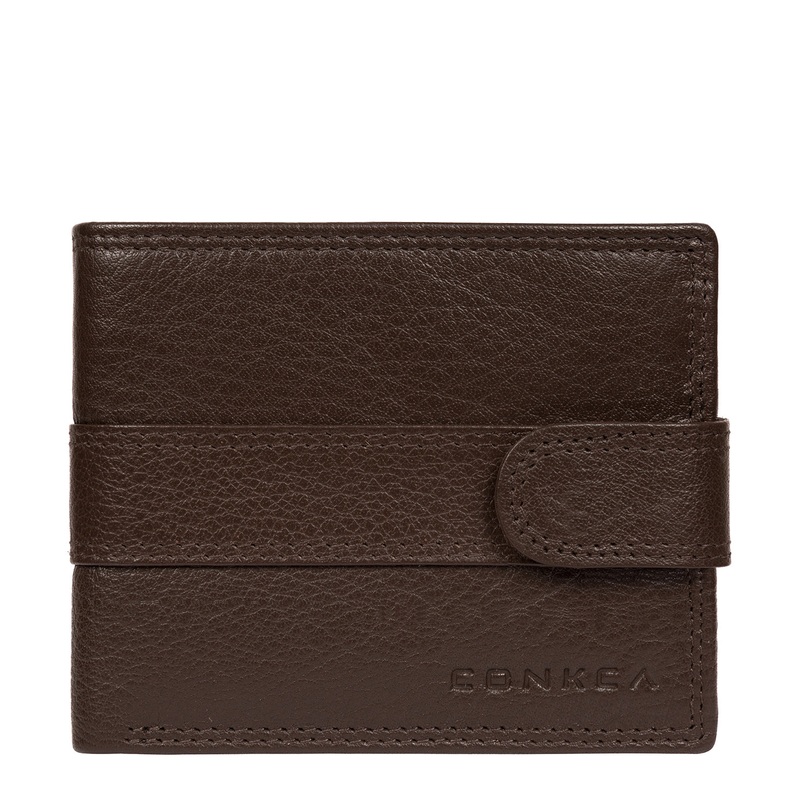 'Roth' Dark Brown Leather RFID Wallet