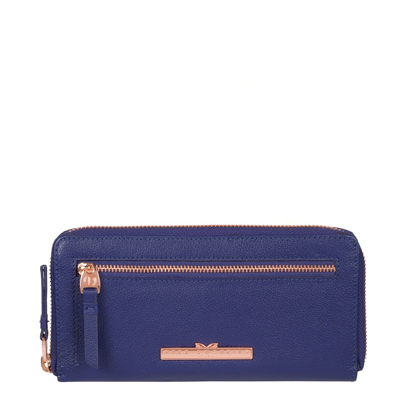'Starling' Navy Blue Leather Purse