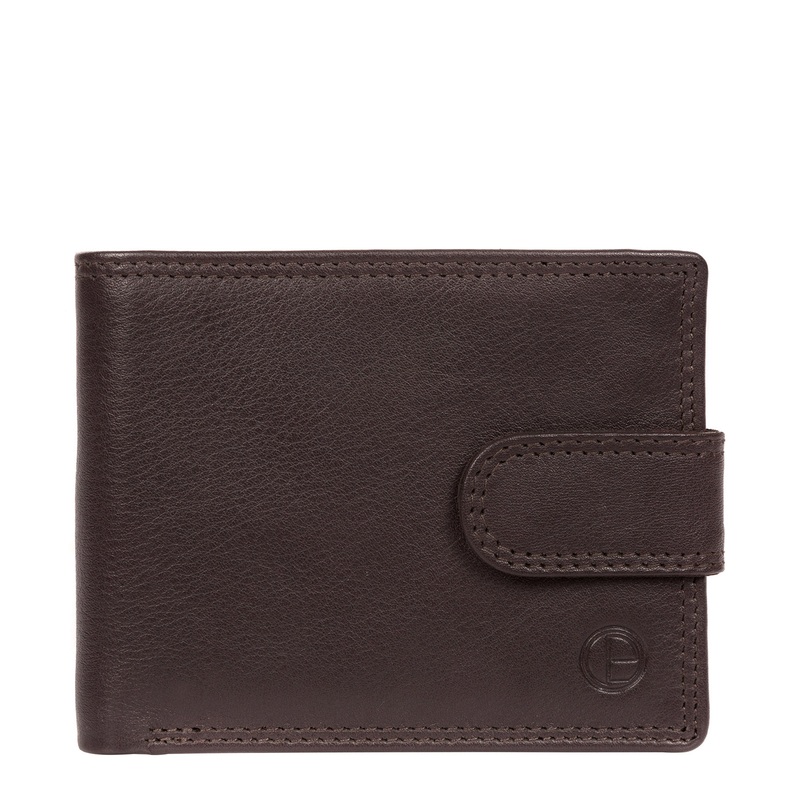 'Tempest' Black Coffee Leather Bi-Fold Wallet