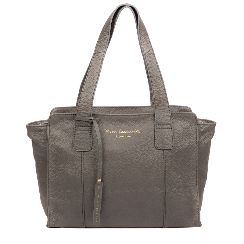 'Alexandra' Grey Leather Handbag
