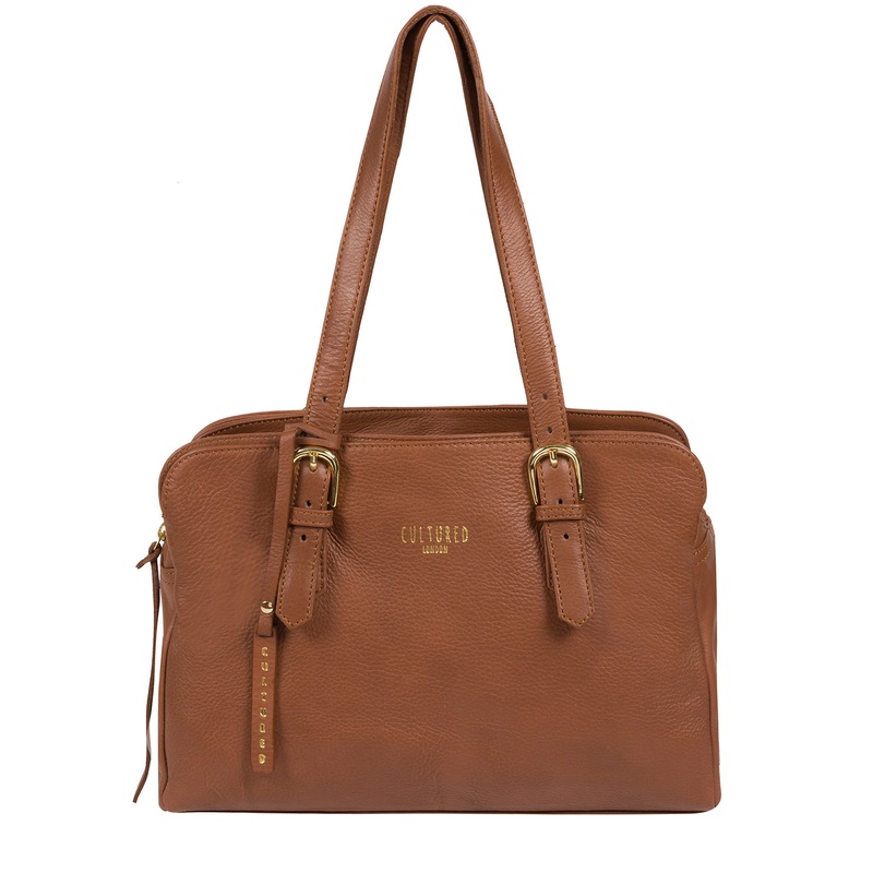 'Beckenham' Dark Tan Leather Handbag