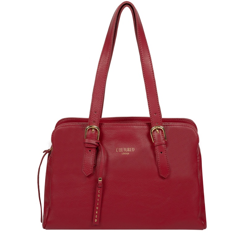 'Beckenham' Red Leather Handbag