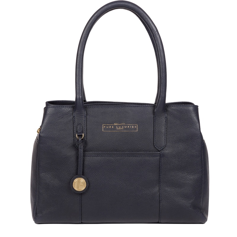 'Chatham' Navy Leather Handbag