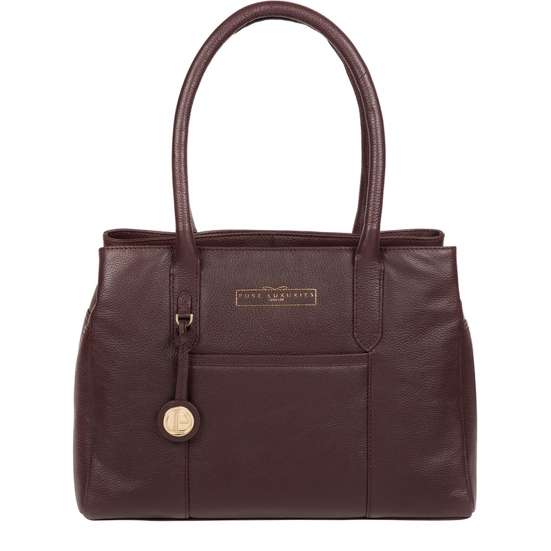 'Chatham' Plum Leather Handbag