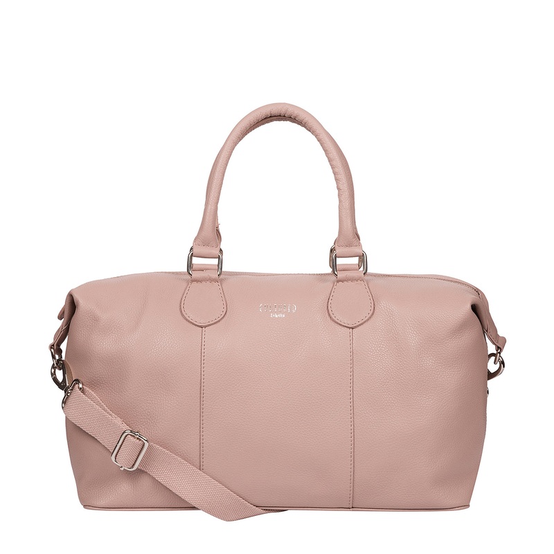 'Circuit' Blush Pink Leather Mini Holdall