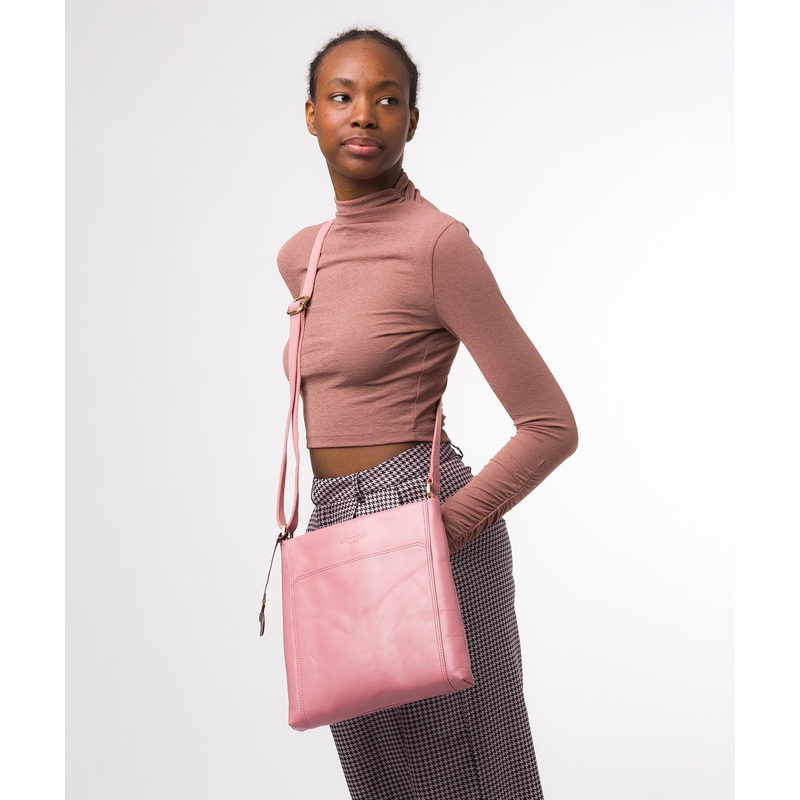 'Dink' Blush Leather Cross Body Bag