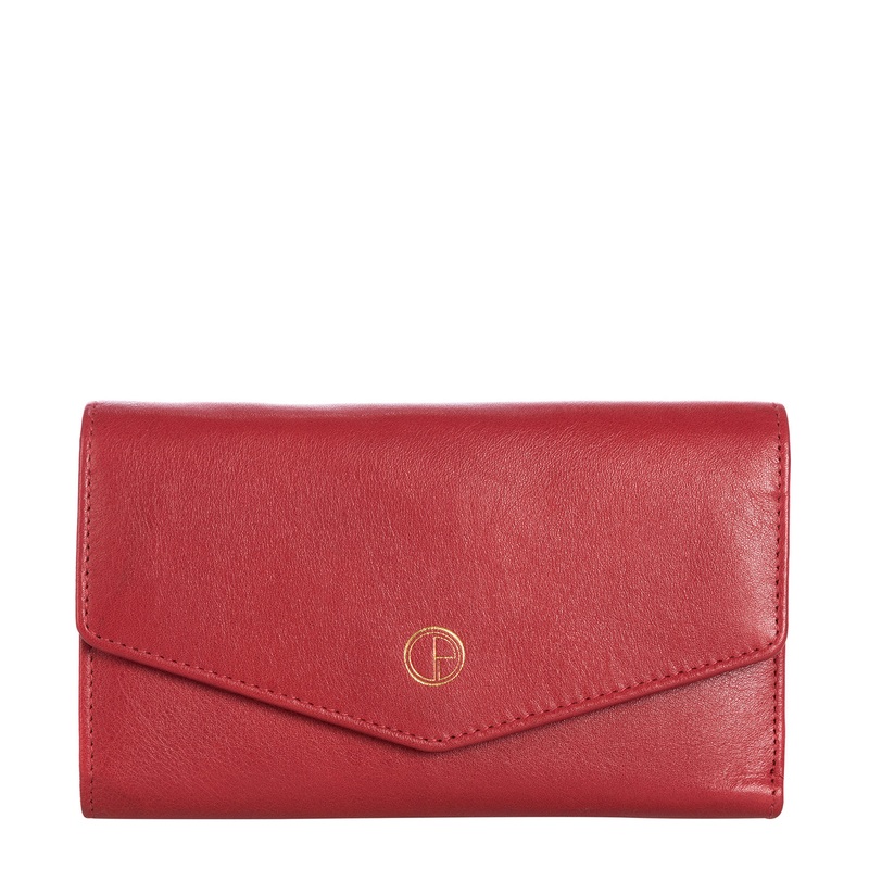 'Galway' Cherry Fine Leather RFID Purse