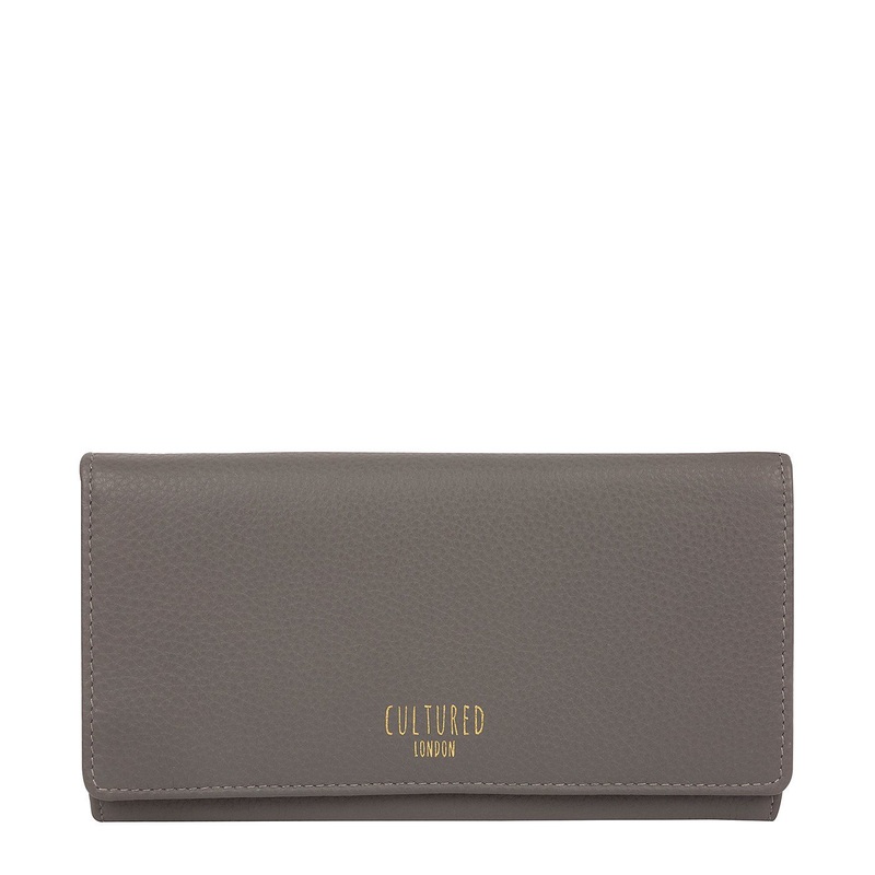 'Harlow' Grey Leather Purse
