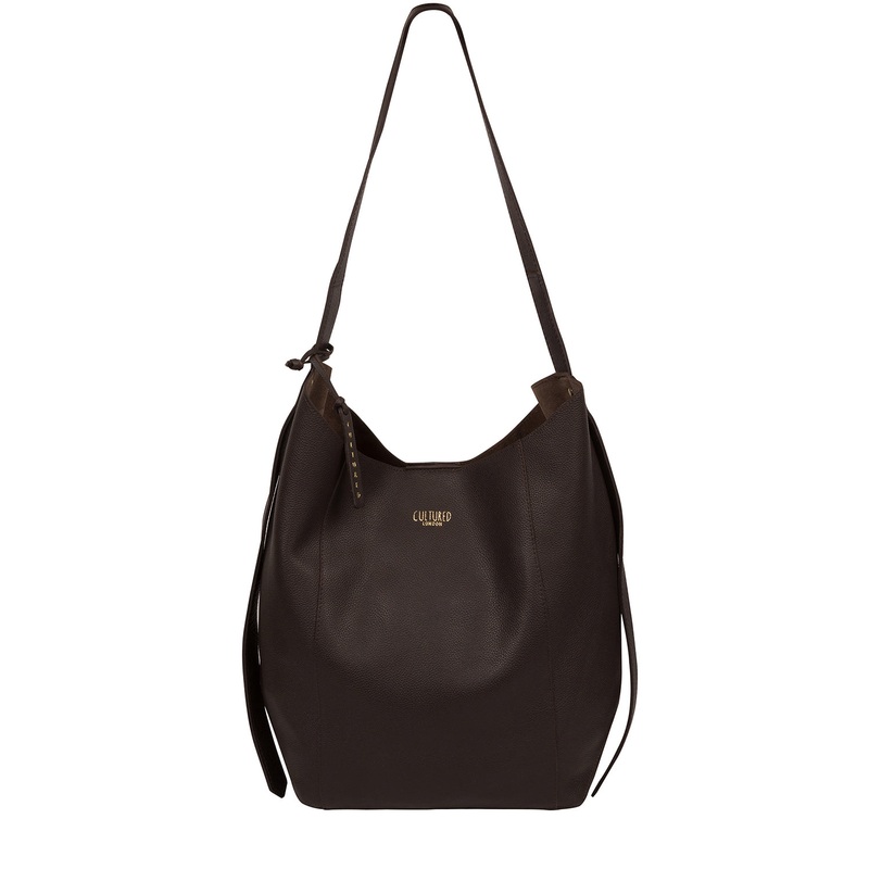 'Harrow' Dark Brown Leather Shoulder Bag