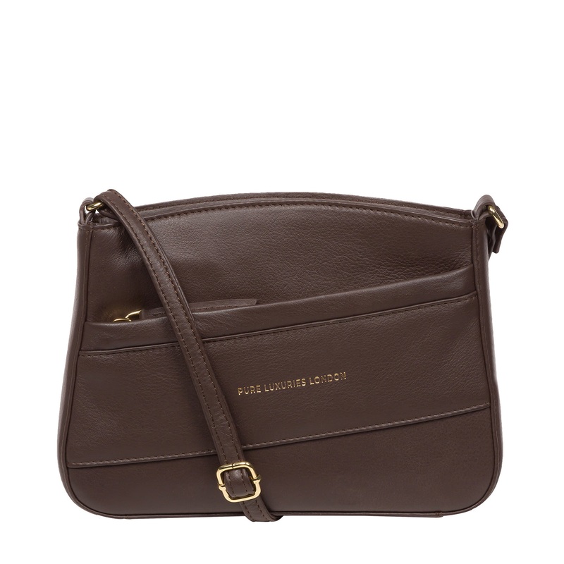 'Helena' Hot Fudge Nappa Leather Cross Body Bag