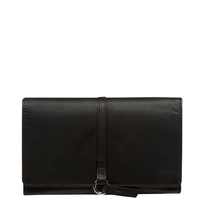 'Isla' Black Leather Purse