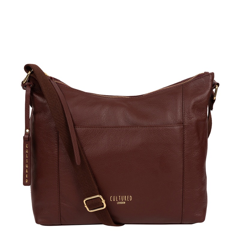 'Iver' Rich Chestnut Leather Shoulder Bag